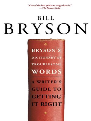 cover image of Bryson's Dictionary of Troublesome Words